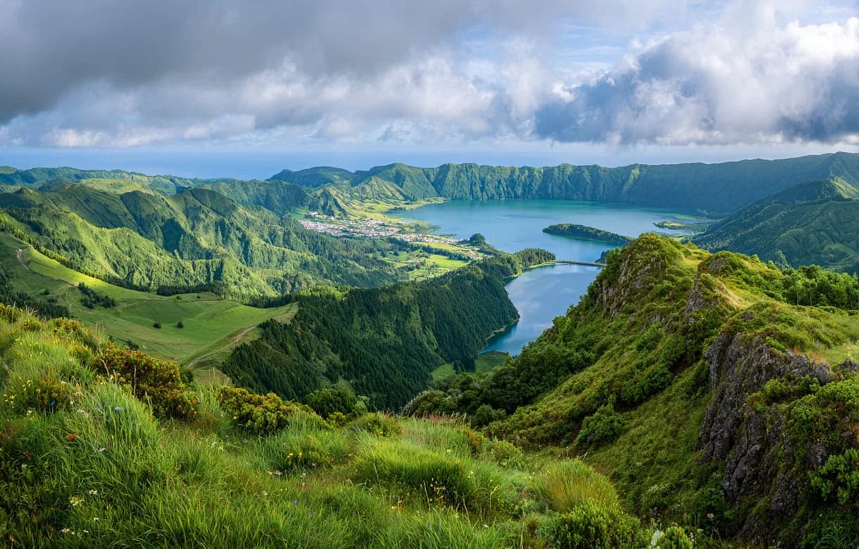 Azores coastline with panoramic views